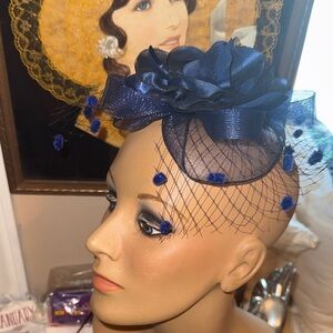 Elegant Blue Fascinator Hat